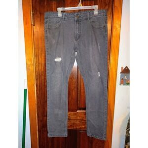 Rushers Mens Gray Distressed Denim Jeans Size 36 Casual Everyday Wear